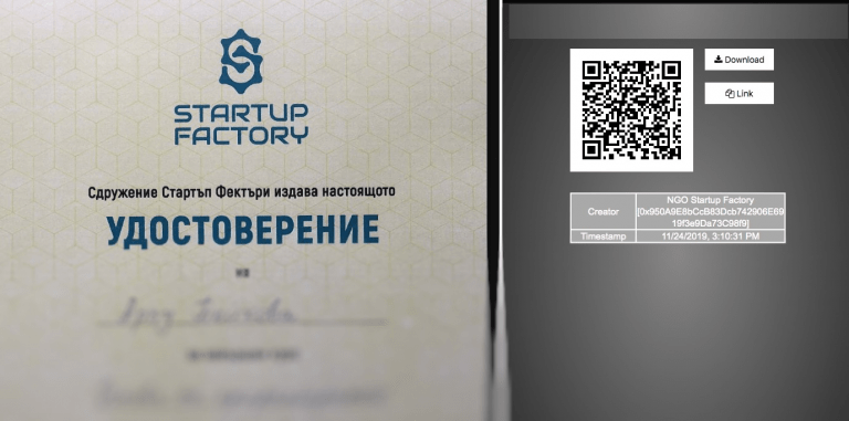 Startup Factory's certificates secured on blockchain with ReCheck