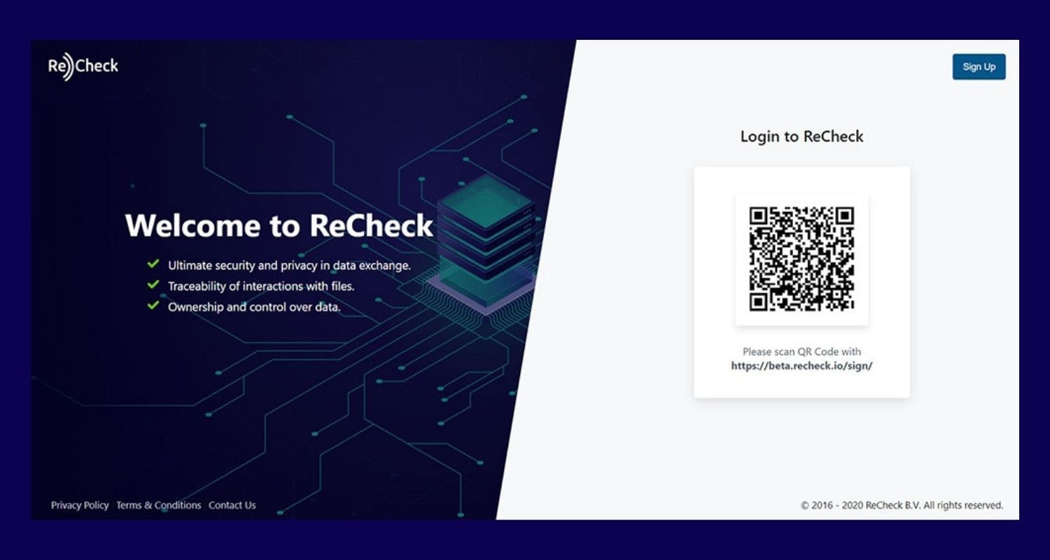 ReCheck’s Service for Data Exchange Backed by æternity