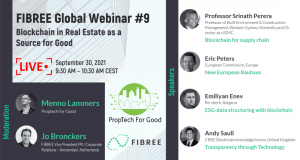 Join the FIBREE Webinar On Blockchain in Real Estate as a Source for Good