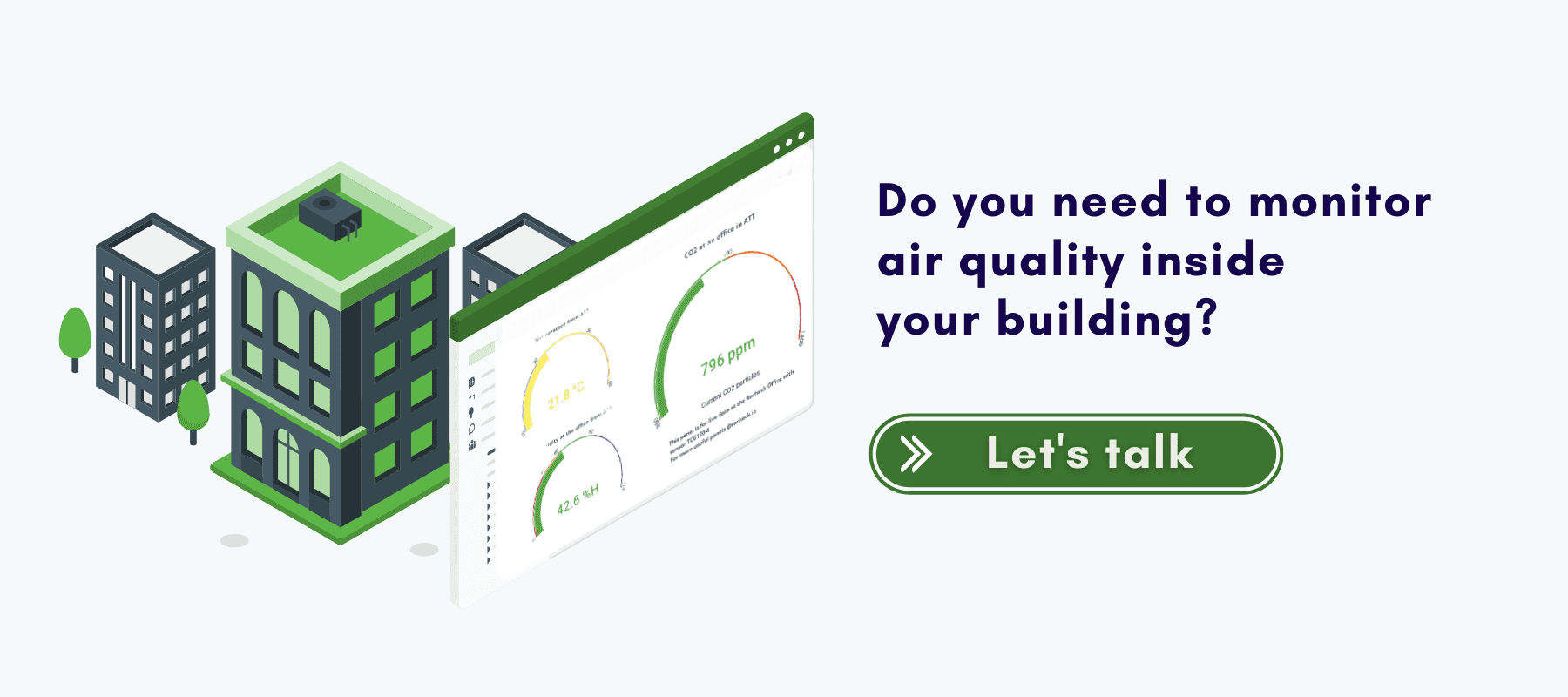 Do you need to monitor air quality inside your building? Let's talk!