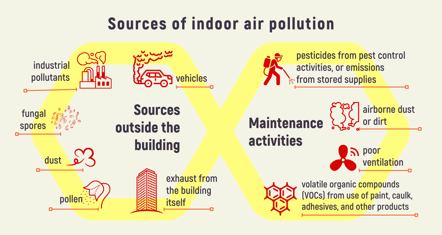 Infographics: Sources of indoor air pollution